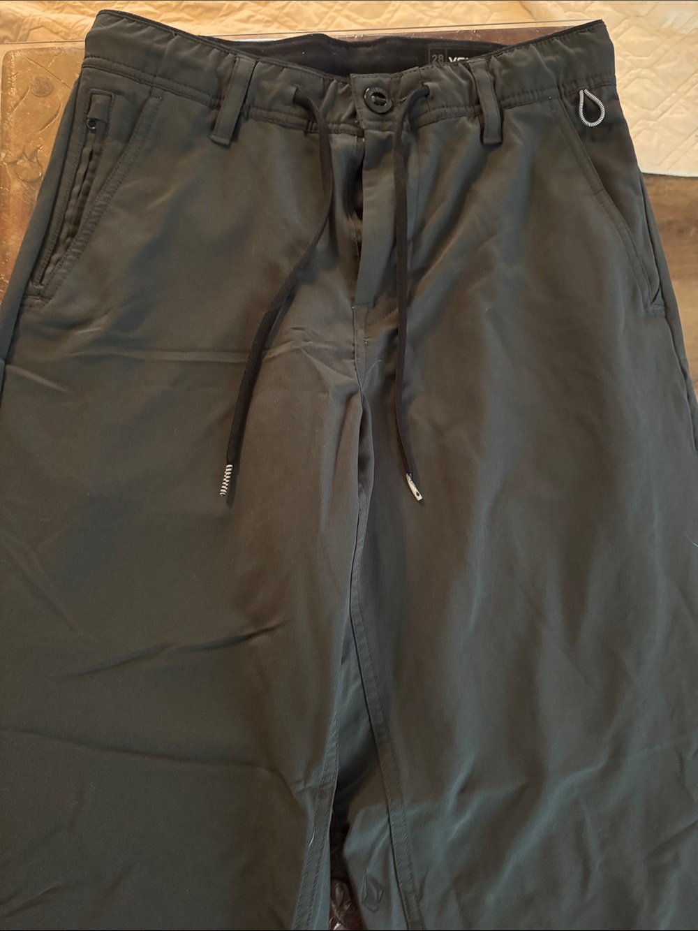 Volcom Men's Black Drawstring Casual Pants